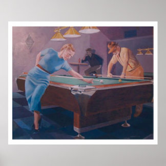 Billiards Dame Poster