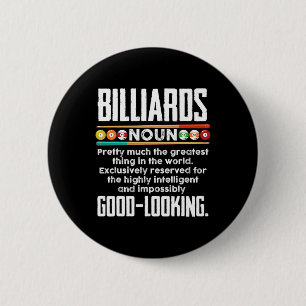 Billiards Definition - Funny Billiard 8 Ball Pool 2 Inch Round Button