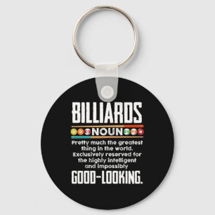 Billiards Definition - Funny Billiard 8 Ball Pool Keychain