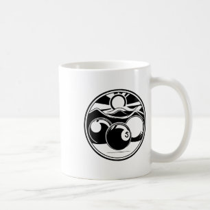 Billiards Drawing Pool Player Coffee Mug