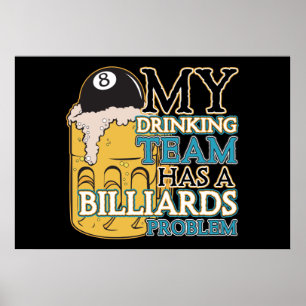 Billiards Drinking Team Poster