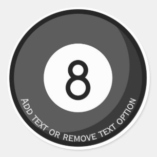 Billiards Eight Ball Classic Round Sticker