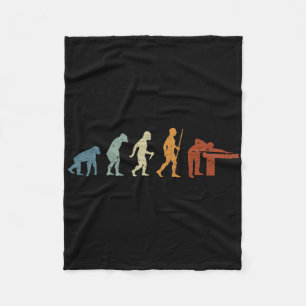 Billiards Evolution Billiard Player Retro Vintage Fleece Blanket