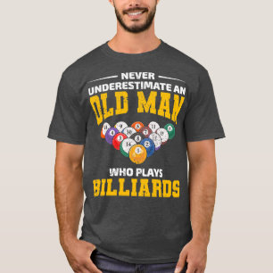 Billiards Game Pool Dad Grandpa Fathers day Funny T-Shirt