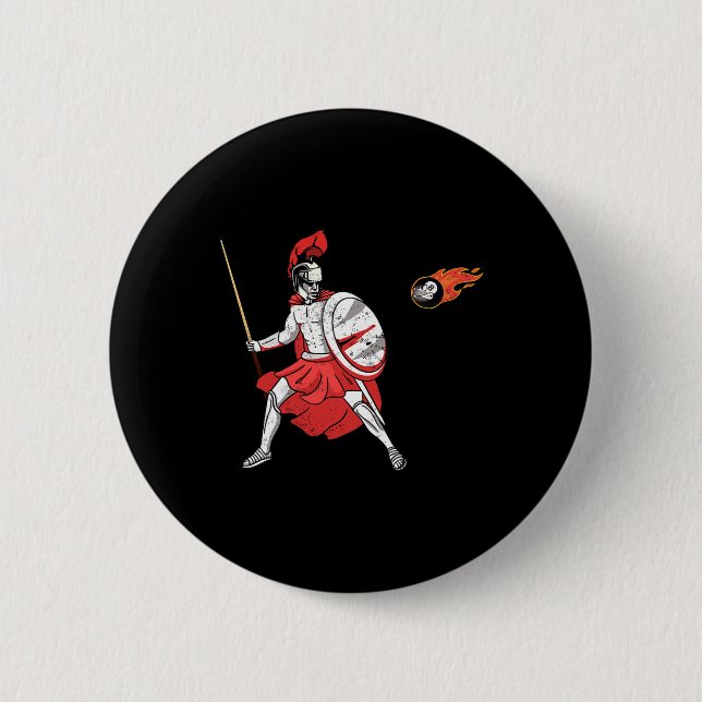 Billiards Game Sticks Romans Snooker Table Pool Bi 2 Inch Round Button (Front)