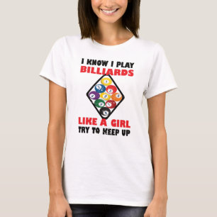 Billiards Gifts For Women Pool Player Billiards T-Shirt