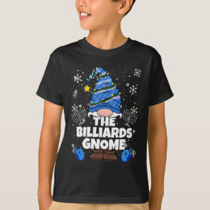 Billiards Gnome Funny Jewish Hanukkah Gnome Billia T-Shirt