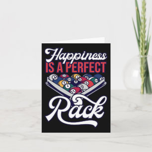 Billiards Happiness Perfect Rack Pool Minimalist Card