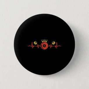 Billiards Heartbeat 8 Ball Pool Player Billiard Sh 2 Inch Round Button