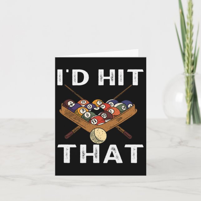 Billiards Id Hit That The Perfect Game  Card (Front)