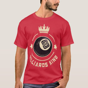 Billiards King 8 Ball Retro Snooker  T-Shirt