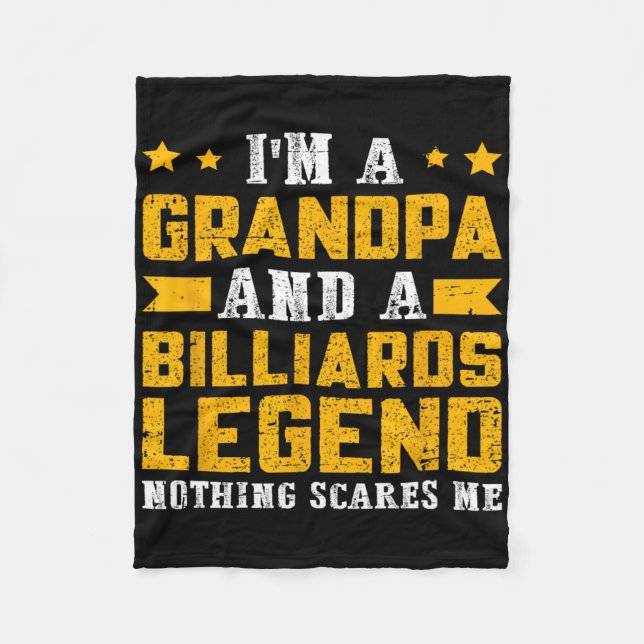 Billiards Legend Grandpa  Fleece Blanket (Front)