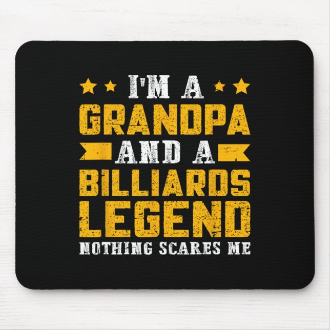 Billiards Legend Grandpa  Mouse Pad (Front)