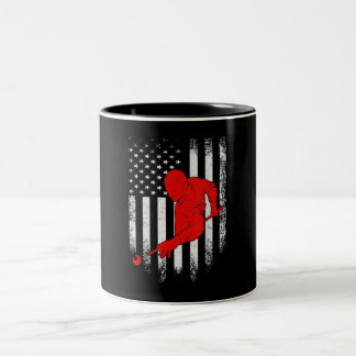 Billiards Lover | American Flag Billiards Gift Two-Tone Coffee Mug
