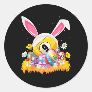 Billiards Lover Easter Egg Funny Billiards Easter  Classic Round Sticker