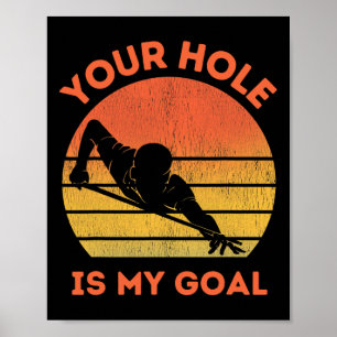 Billiards Lovers Funny Ball Pool Players Poolroom Poster