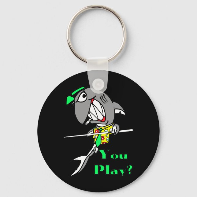 Billiards Lovers Pool Shooting Gifts Keychain (Front)