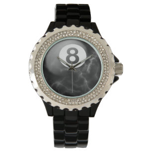 Billiards marble 8 ball watch