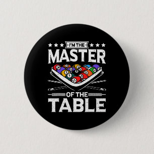 Billiards Master Of The Table 8 Ball Men Women Poo 2 Inch Round Button