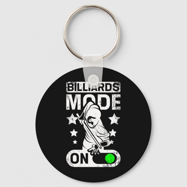 Billiards Mode On  Keychain (Front)