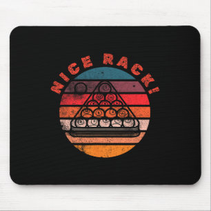 Billiards Nice Rack Players Funny Billiard Vintage Mouse Pad