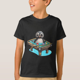 Billiards Penguin Hustler Pool Snooker Playing Poo T-Shirt