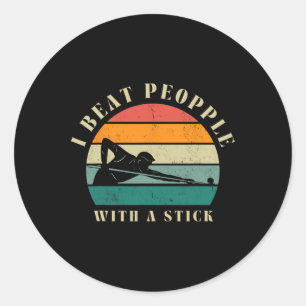 Billiards People Quote Funny Billiards Players Pre Classic Round Sticker