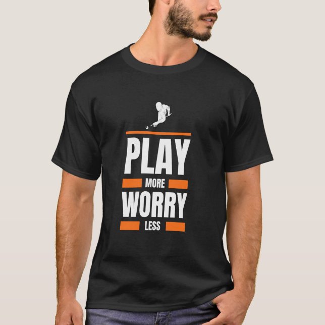 billiards play more worry less funny tee (Front)
