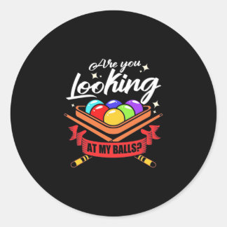 Billiards Player | Are You Looking Billard Pools Classic Round Sticker