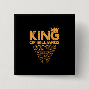 Billiards Player King Of Billiards 2 Inch Square Button