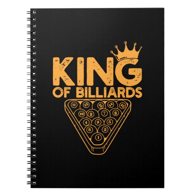 Billiards Player | King Of Billiards Notebook (Front)