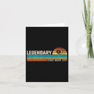 Billiards Player Legend Since March 2007 Birthday Card