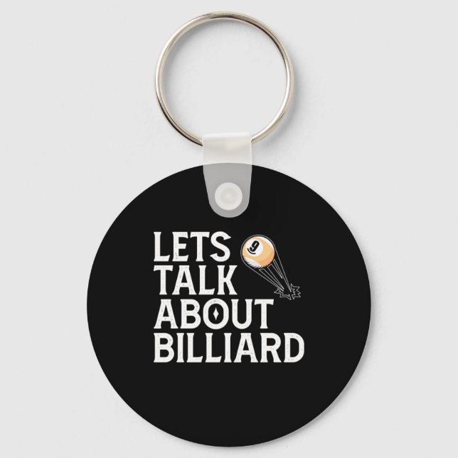 Billiards Player | Lets Talk About Billiard Keychain (Front)