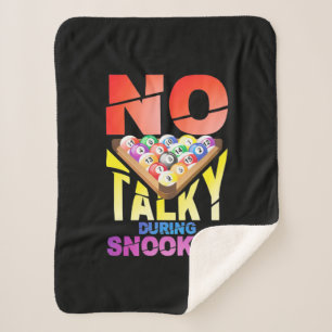 Billiards Player   No Talky During Snooker Sherpa Blanket