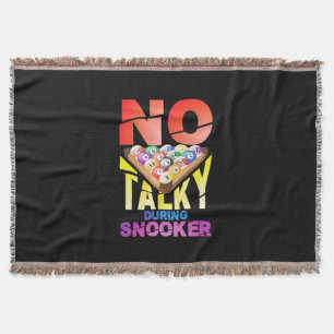 Billiards Player   No Talky During Snooker Throw Blanket