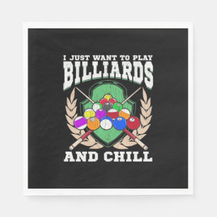 Billiards Player Play Billiards And Chill Napkin