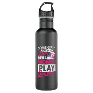 Billiards Player   Real Women Play Snooker 710 Ml Water Bottle