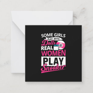 Billiards Player   Real Women Play Snooker Card