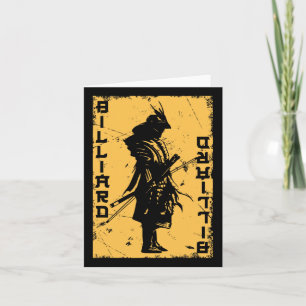 Billiards Player Samurai Japan Warrior Snooker Poo Card