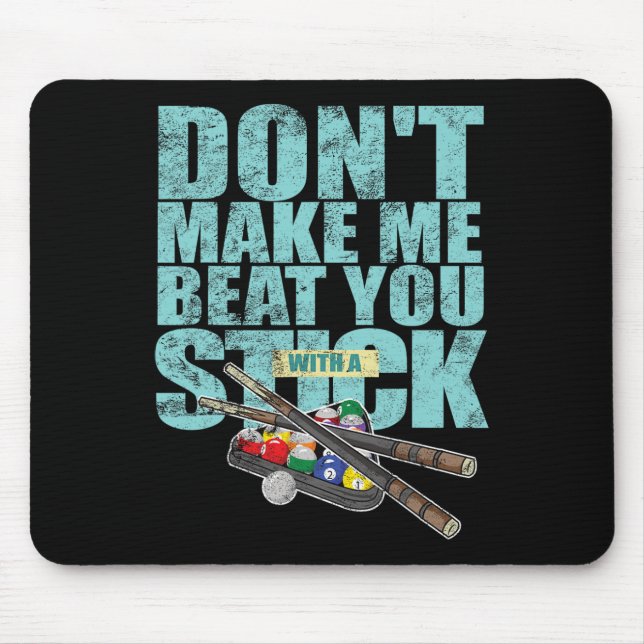 Billiards Player Shoot Pool Snooker Cue  Mouse Pad (Front)