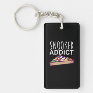 Billiards Player   Snooker Addict Keychain