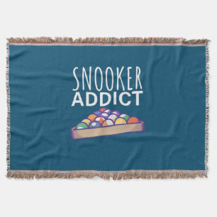 Billiards Player Snooker Addict Throw Blanket
