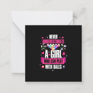 Billiards Player This Girl Can Play Pool Billiards Card