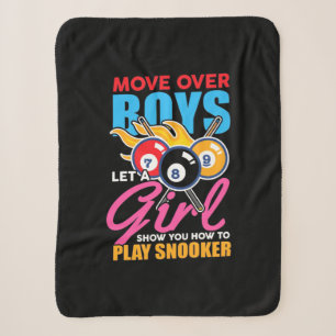 Billiards Player   This Girl Plays Billiards Sherpa Blanket