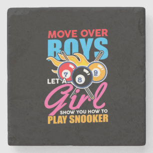 Billiards Player   This Girl Plays Billiards Stone Coaster