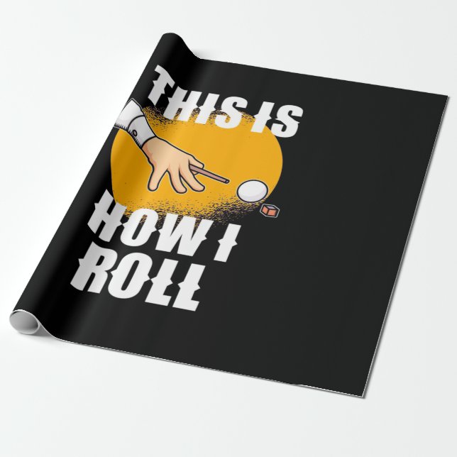 Billiards Player | This Is How Snooker Roll Wrapping Paper (Unrolled)