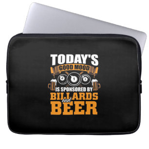 Billiards Player Today Billiards And Beer Laptop Sleeve