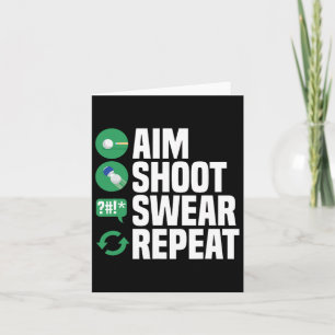 Billiards Pool Aim Shoot Swear Funny  Card