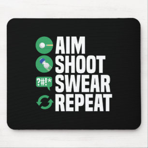 Billiards Pool Aim Shoot Swear Funny  Mouse Pad