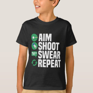 Billiards Pool Aim Shoot Swear Funny T-Shirt